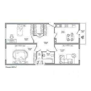 3-к квартира, строящийся дом, 88м2, 8/14 этаж