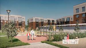 1-к квартира, строящийся дом, 43м2, 4/4 этаж