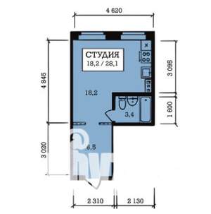 Студия квартира, вторичка, 28м2, 10/10 этаж