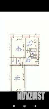 2-к квартира, вторичка, 48м2, 1/5 этаж