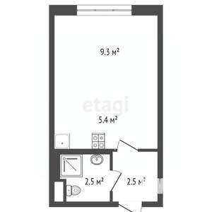 Студия квартира, вторичка, 20м2, 8/17 этаж