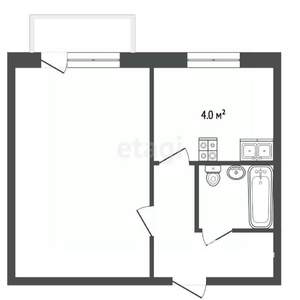 1-к квартира, вторичка, 30м2, 5/5 этаж