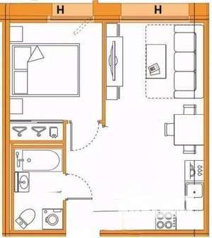 1-к квартира, вторичка, 28м2, 2/4 этаж