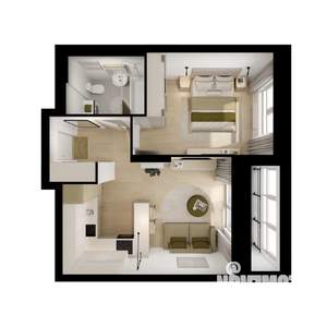 1-к квартира, вторичка, 40м2, 12/17 этаж