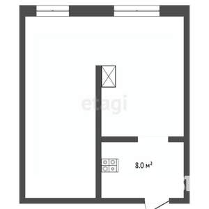 2-к квартира, вторичка, 29м2, 1/5 этаж