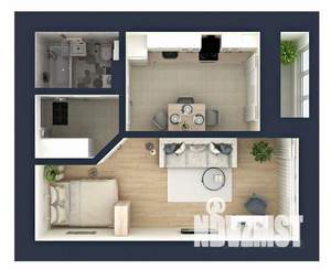 1-к квартира, сданный дом, 47м2, 8/18 этаж