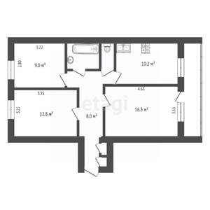 3-к квартира, вторичка, 62м2, 5/9 этаж