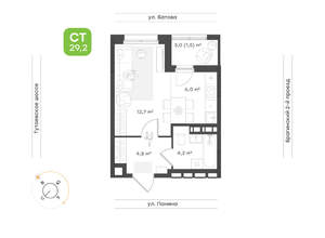 1-к квартира, вторичка, 29м2, 11/18 этаж