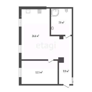 2-к квартира, вторичка, 57м2, 3/5 этаж