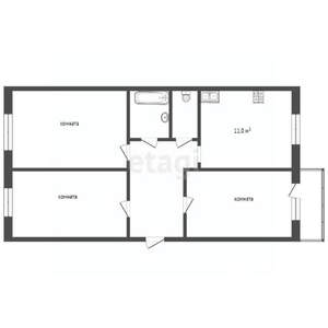 3-к квартира, вторичка, 70м2, 5/5 этаж