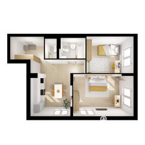 2-к квартира, вторичка, 58м2, 1/17 этаж