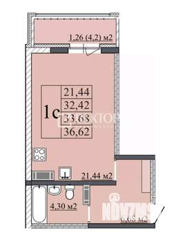 1-к квартира, вторичка, 29м2, 6/18 этаж