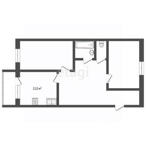 2-к квартира, вторичка, 58м2, 3/10 этаж