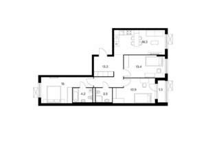 3-к квартира, вторичка, 83м2, 4/17 этаж