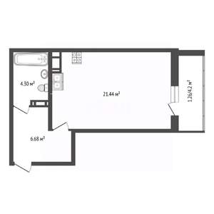Студия квартира, вторичка, 34м2, 5/15 этаж