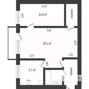 2-к квартира, вторичка, 43м2, 5/5 этаж