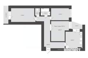 3-к квартира, сданный дом, 89м2, 4/20 этаж
