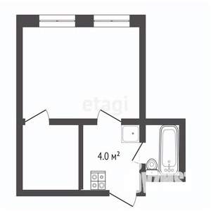 1-к квартира, вторичка, 39м2, 2/3 этаж