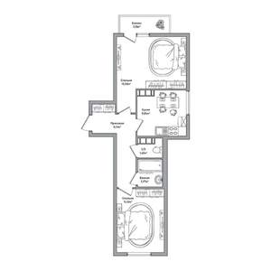 2-к квартира, вторичка, 48м2, 7/18 этаж