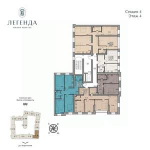 1-к квартира, вторичка, 43м2, 4/5 этаж