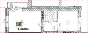 1-к квартира, сданный дом, 45м2, 4/4 этаж