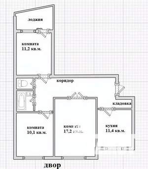 3-к квартира, вторичка, 65м2, 2/9 этаж