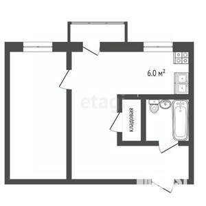 2-к квартира, вторичка, 44м2, 5/5 этаж