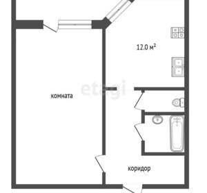 1-к квартира, вторичка, 38м2, 14/16 этаж