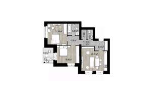 2-к квартира, строящийся дом, 77м2, 1/4 этаж