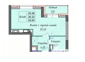 1-к квартира, вторичка, 30м2, 10/14 этаж