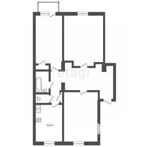 3-к квартира, вторичка, 85м2, 3/4 этаж