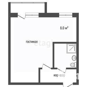 Студия квартира, вторичка, 32м2, 2/5 этаж