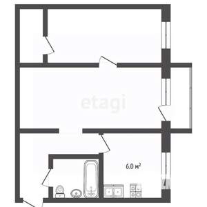 2-к квартира, вторичка, 42м2, 5/5 этаж