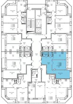 2-к квартира, строящийся дом, 64м2, 12/17 этаж