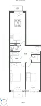 2-к квартира, вторичка, 66м2, 10/11 этаж