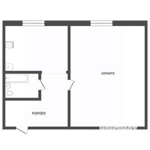 1-к квартира, вторичка, 35м2, 1/5 этаж