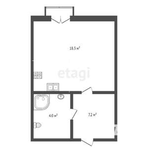 Студия квартира, вторичка, 30м2, 9/11 этаж