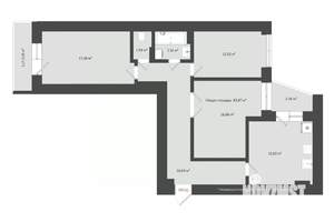 3-к квартира, сданный дом, 89м2, 5/20 этаж