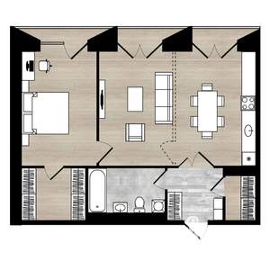 2-к квартира, вторичка, 67м2, 11/18 этаж