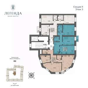 1-к квартира, вторичка, 68м2, 3/5 этаж