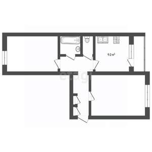 2-к квартира, вторичка, 50м2, 3/5 этаж