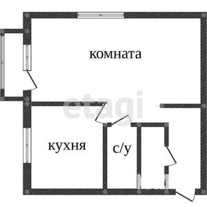 1-к квартира, вторичка, 33м2, 9/9 этаж