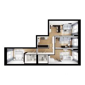 3-к квартира, вторичка, 85м2, 1/17 этаж