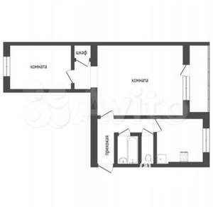 2-к квартира, вторичка, 46м2, 5/5 этаж