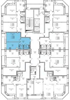 1-к квартира, строящийся дом, 43м2, 2/17 этаж