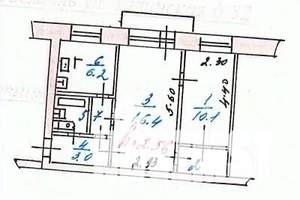 2-к квартира, вторичка, 43м2, 4/5 этаж
