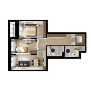 2-к квартира, вторичка, 68м2, 2/17 этаж