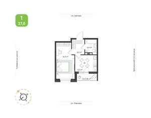 1-к квартира, вторичка, 38м2, 3/9 этаж