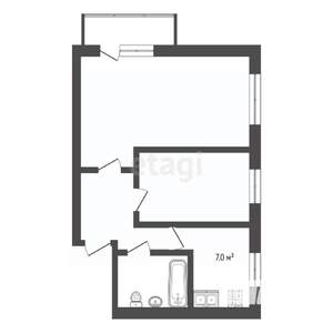 2-к квартира, вторичка, 41м2, 7/9 этаж