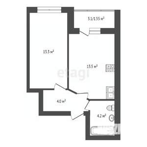 1-к квартира, вторичка, 37м2, 7/11 этаж